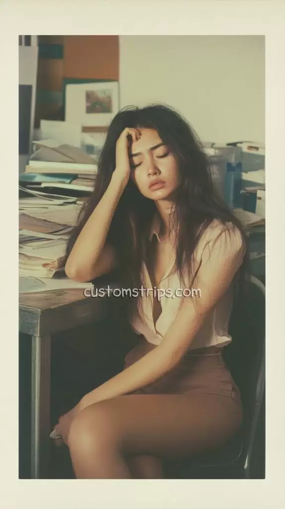 toonizer photo of a mixed race stressed beautiful woman at wo c71b5480 7c5e 4d77 9b89 8c7aceb9ec74 1